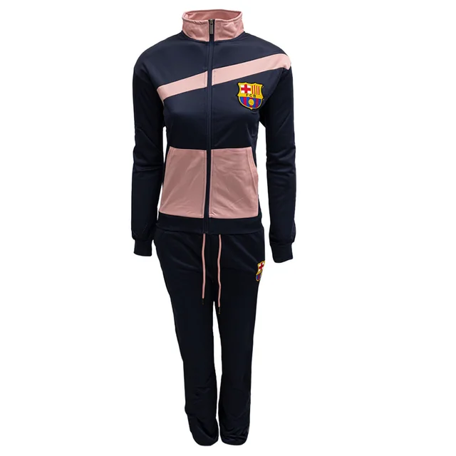 Agasalho Barcelona Feminino Marinho e Rosa