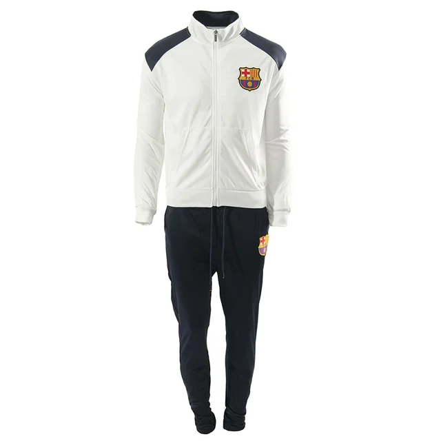 Agasalho Barcelona Masculino Branco e Marinho