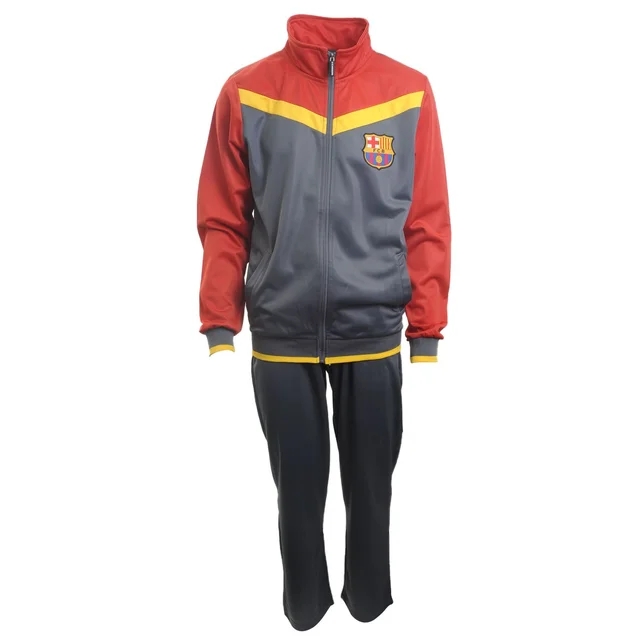 Agasalho Barcelona Masculino Cinza e Vermelho
