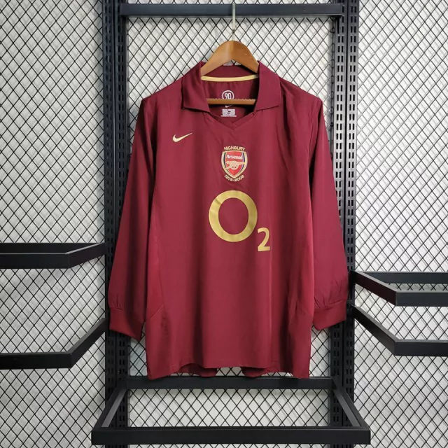 Camisa Arsenal Manga Longa Home 2005/06 Masculina