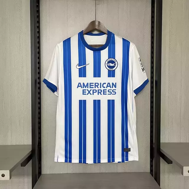 Camisa Brighton & Hove Albion Home 24/25 Masculina