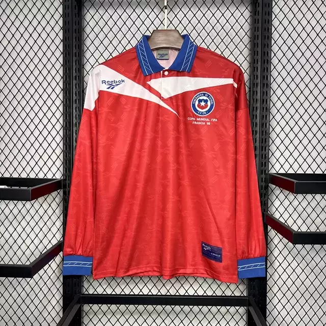 Camisa Chile Manga Longa 1998 Home