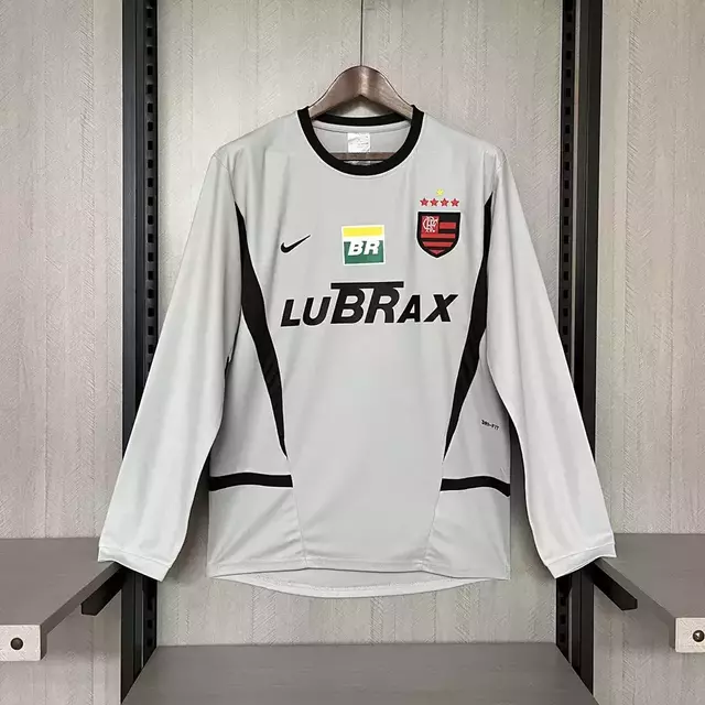 Camisa Flamengo Goleiro Retro 2002/03 Manga Longa Masculina