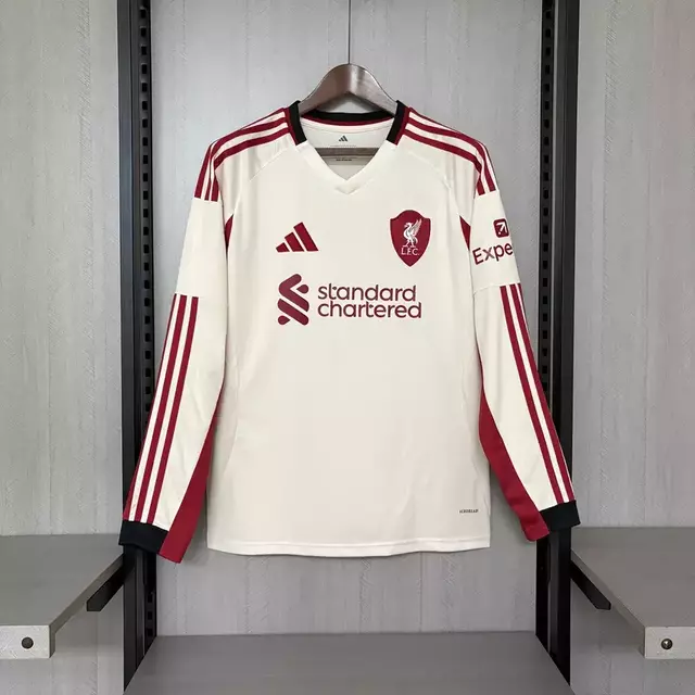 Camisa Liverpool Away Manga Longa 25-26