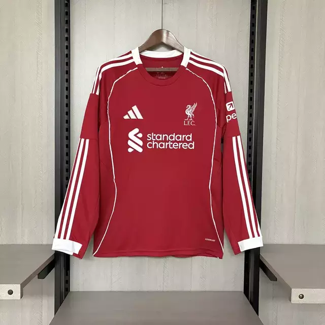 Camisa Liverpool Home Manga Longa 25-26