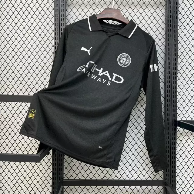 Camisa Manchester City Away Manga Longa 25-26