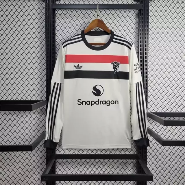 Camisa Manchester United Away Manga Longa 24/25