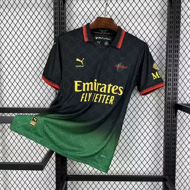 Camisa Milan Fourth x Off-White 2025 Masculina