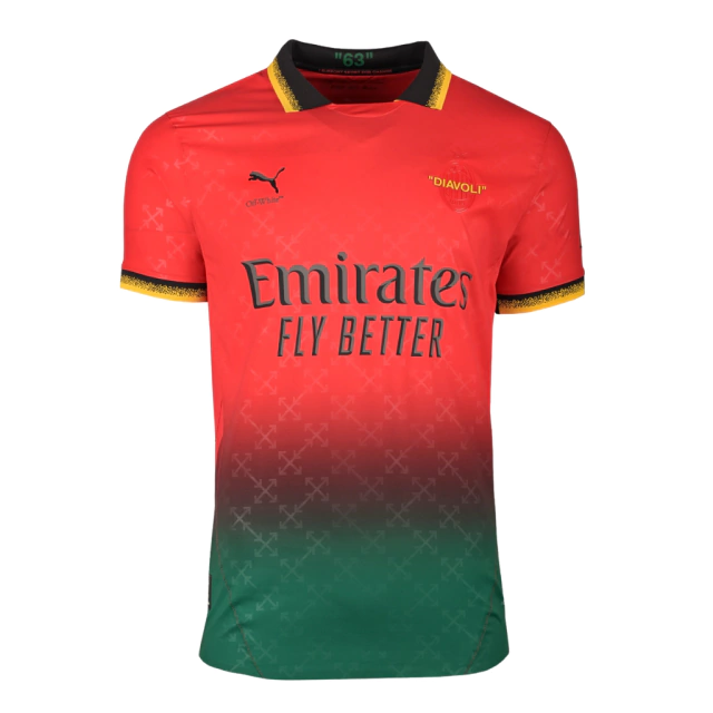 Camisa Milan Fourth x Off-White 2025 Masculina