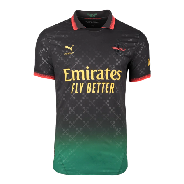 Camisa Milan Fourth x Off-White 2025 Masculina