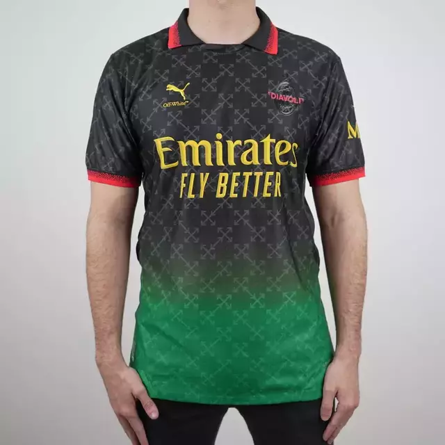 Camisa Milan Fourth x Off-White 2025 Masculina