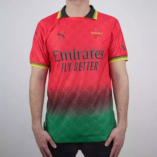 Camisa Milan Fourth x Off-White 2025 Masculina