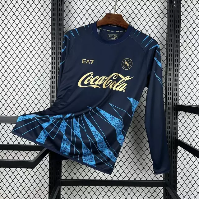 Camisa Napoli Treino Home Manga Longa 25-26