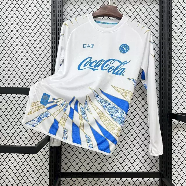 Camisa Napoli Treino Home Manga Longa 25-26