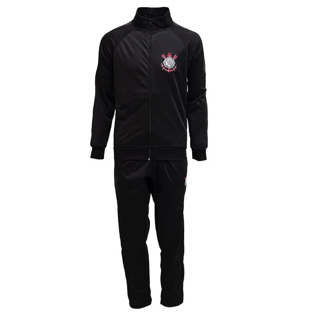 Conjunto Agasalho Corinthians Masculino Preto