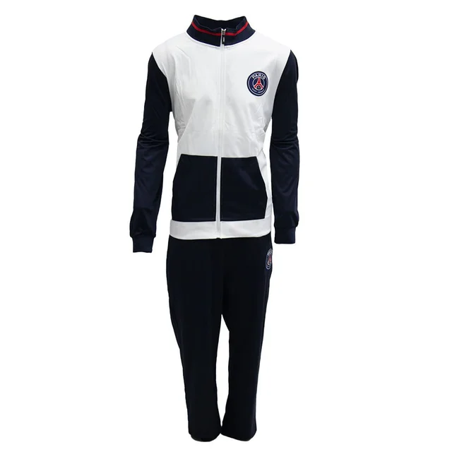 Conjunto Agasalho PSG Masculino Branco e Marinho