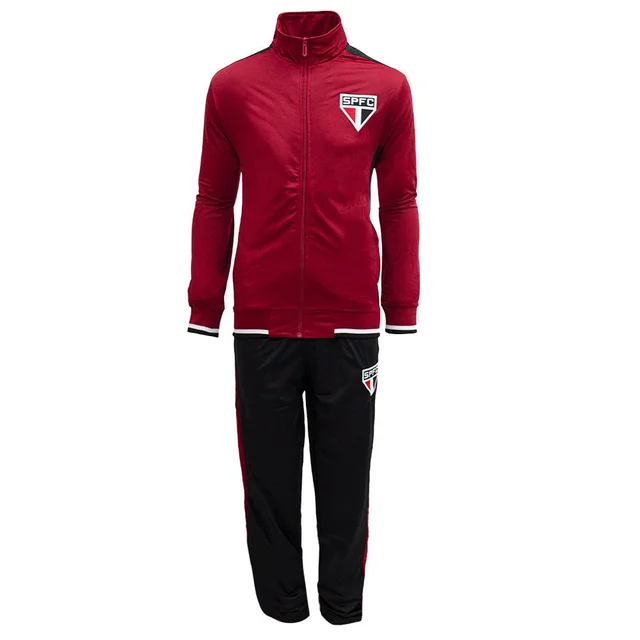 Conjunto Agasalho São Paulo Masculino Vermelho Premium