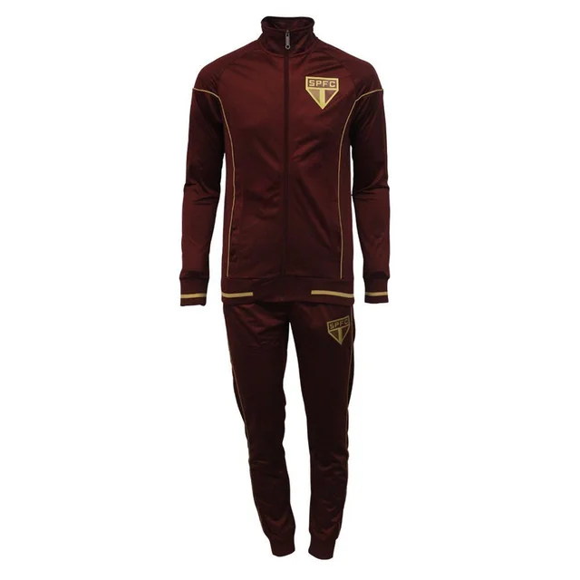 Conjunto Agasalho São Paulo Masculino Vinho